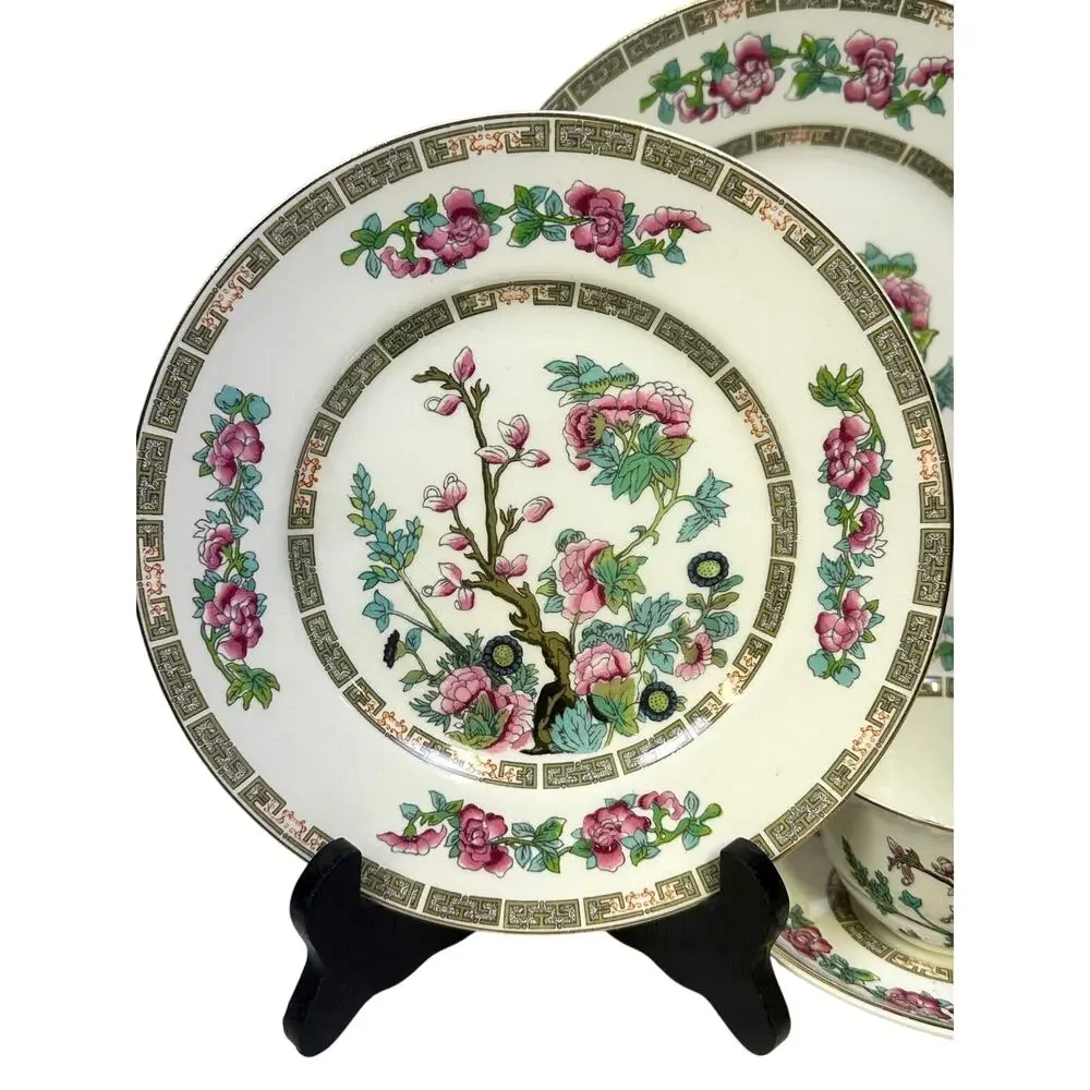 John Maddock & Sons LTD England Indian Tree Vintage 40's 6-PC Place Setting-Rare